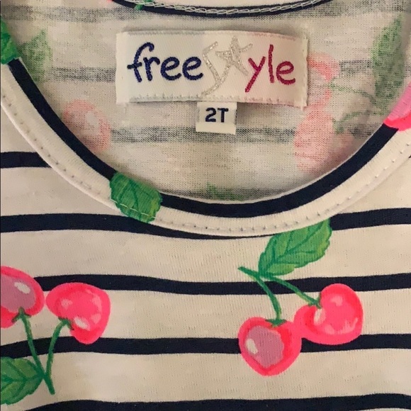 Girls Cherry summer Dress 2T - Picture 3 of 7